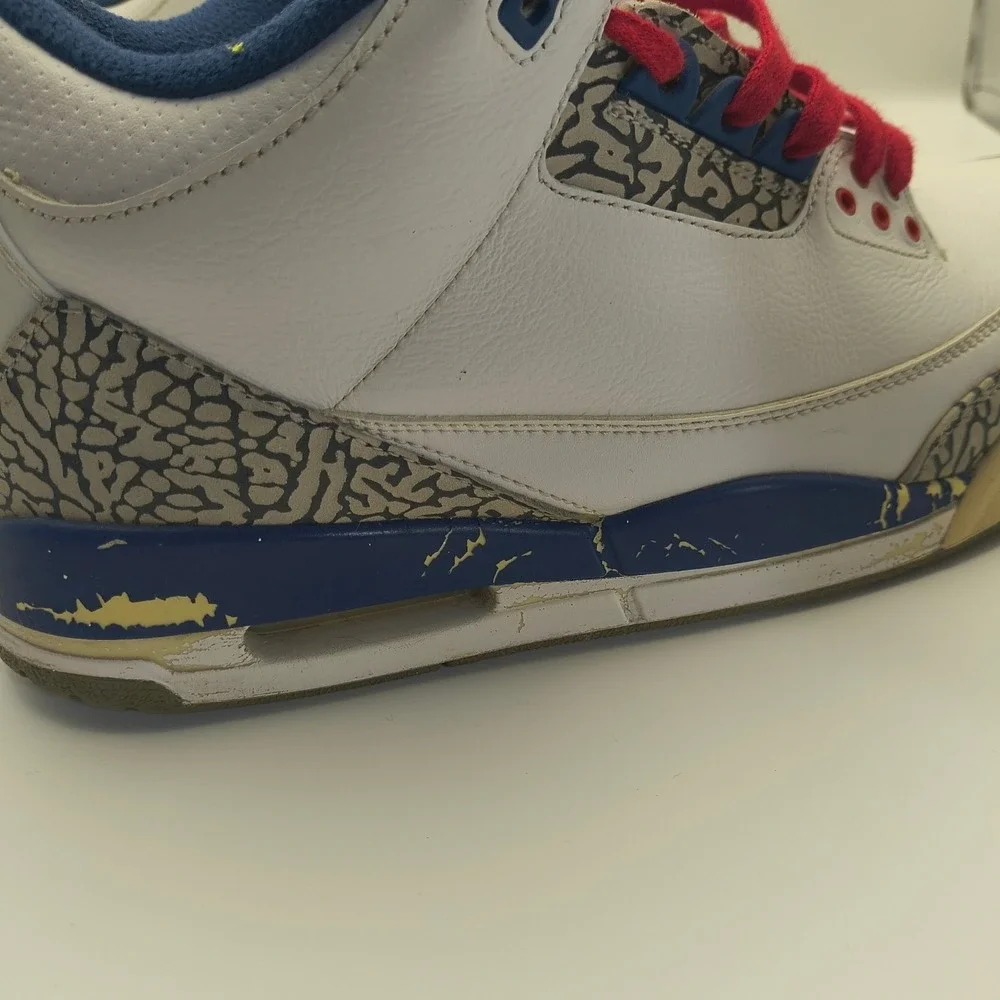 Nike Air Jordan 3 Retro‎ OG True Blue Mens 12 White Blue Red 854262-106 2016